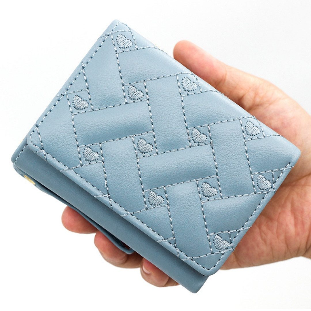 Zaewry Geldbörse Damen Kleines Portemonnaie Mini Kurzer Damen Geldbeutel, mit Zipper Münzfach Brieftasche