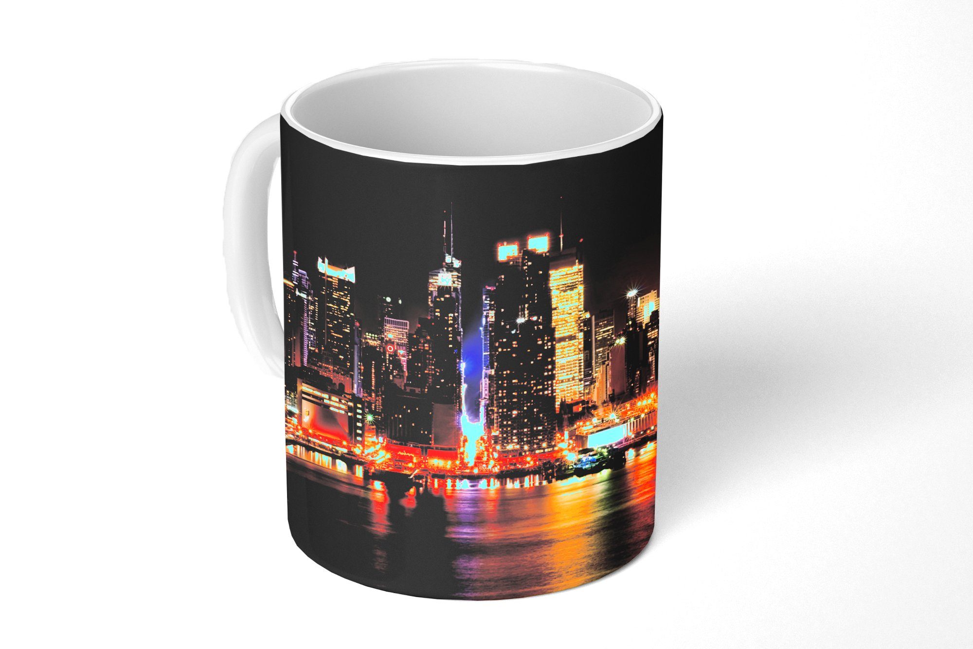 MuchoWow Tasse New York - Manhattan - Skyline, Keramik, Kaffeetassen, Teetasse, Becher, Teetasse, Geschenk