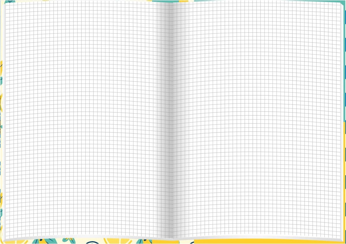 Schulheft Notizbuch A5 -Fresh Lemons- kariert 96 Blatt