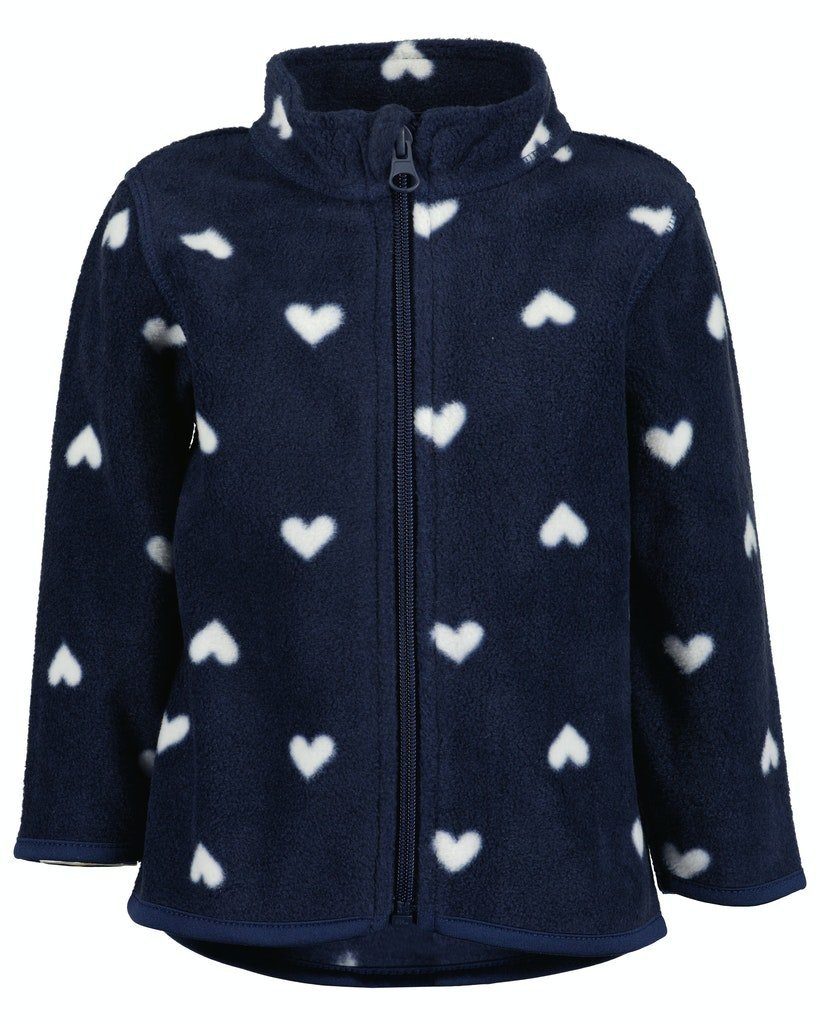 Blue Jacke Mädchen Fleecejacke Fleecejacke Herzen ultramarin Seven Seven Blue