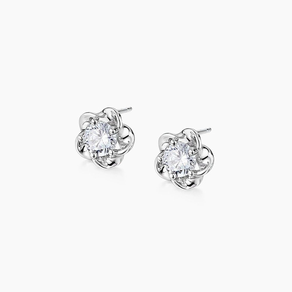 Invanter Paar Ohrhänger Fünf Blüten Blume Ohrringe mit Pflaumenblüten Diamanten für Mode, inkl.Geschenkbo