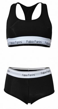 Fabio Farini Sport-BH Damen Unterwäsche - Sport Bustier mit Designer-Bund (Set, 1-tlg., mit Panty) bügellos im sportlichen Look mit Logo-Bund