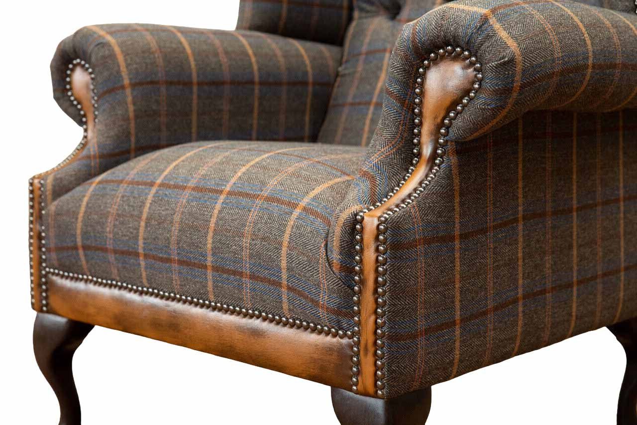 Samt Design Sessel JVmoebel Chesterfield Wohnzimmer Klassisch Ohrensessel, Ohrensessel