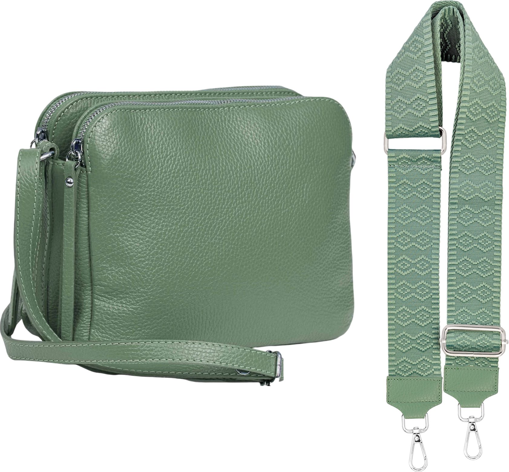 SEVA Schultertasche Umhängetasche mit 3 hauptfächer, günstig online kaufen