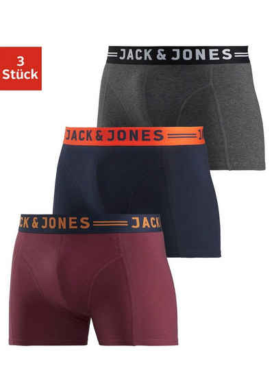 Jack & Jones Boxer JAC Lichfield Trunks (3-St) mit kontrastfarbigem Bund