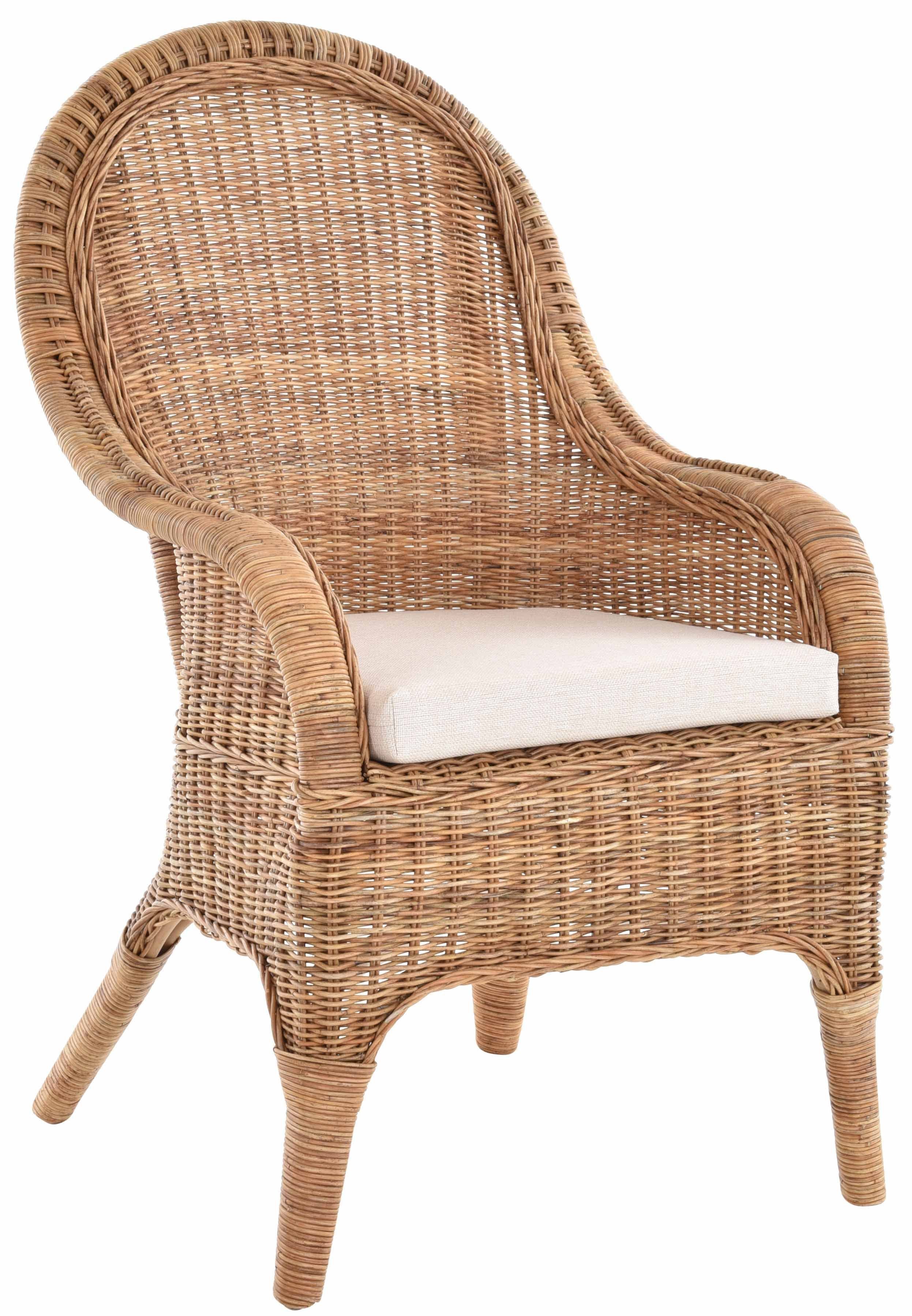 Krines Home Rattanstuhl Rattansessel hohe Rückenlehne Rattan Esszimmerstuhl günstig online kaufen