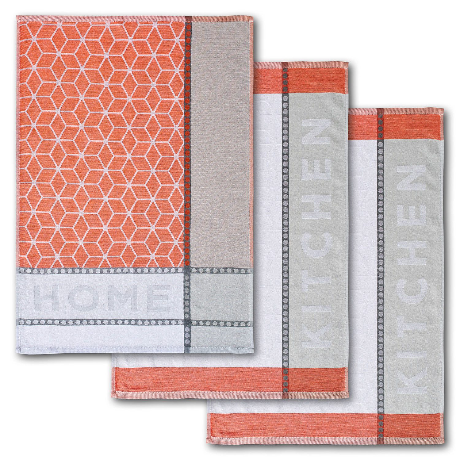 Dyckhoff Geschirrtuch HOME & KITCHEN, Maße je Tuch ca. 50x70 cm, aus 100% B günstig online kaufen