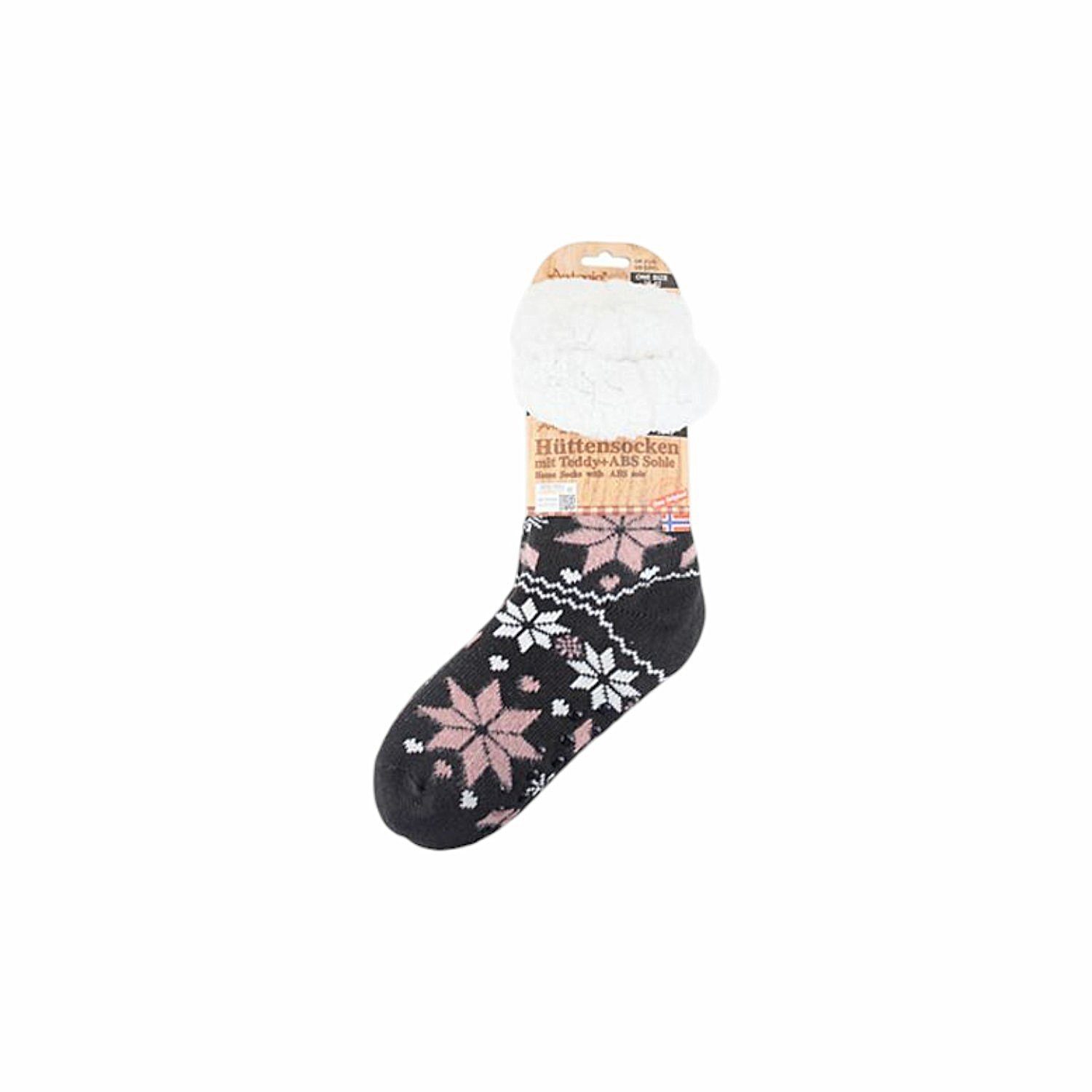 VewoTex ABS-Socken Hüttensocken » Kuschelsocken » Anti Rutsch Socke (1 Paar, 1-Paar, 1er Pack) » Winter Hausschuhe » Strick Fleece