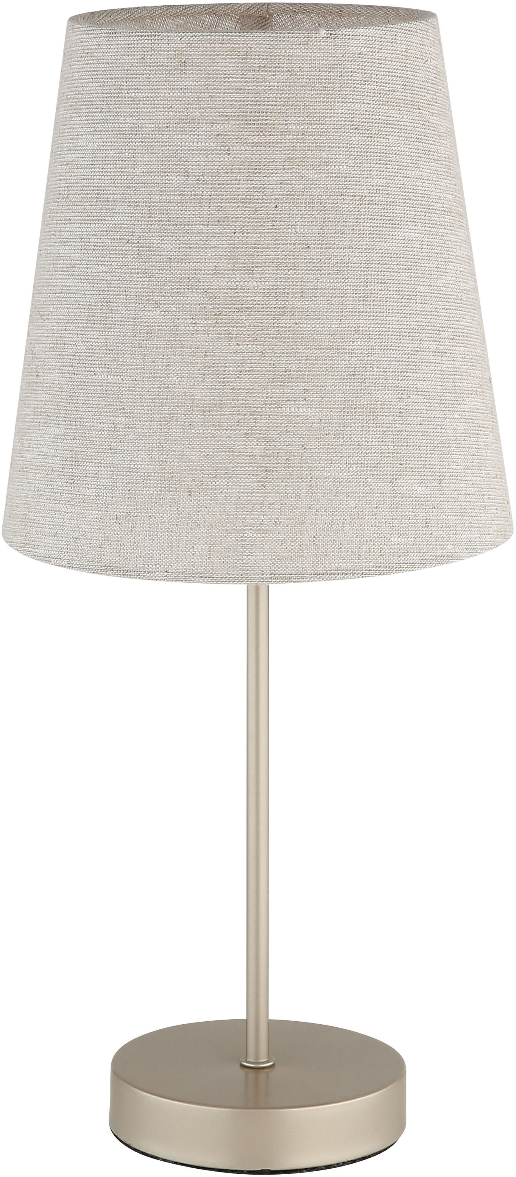 NOWA Tischleuchte JORIS, ohne Leuchtmittel, eleganter Stoffschirm, modernes Design