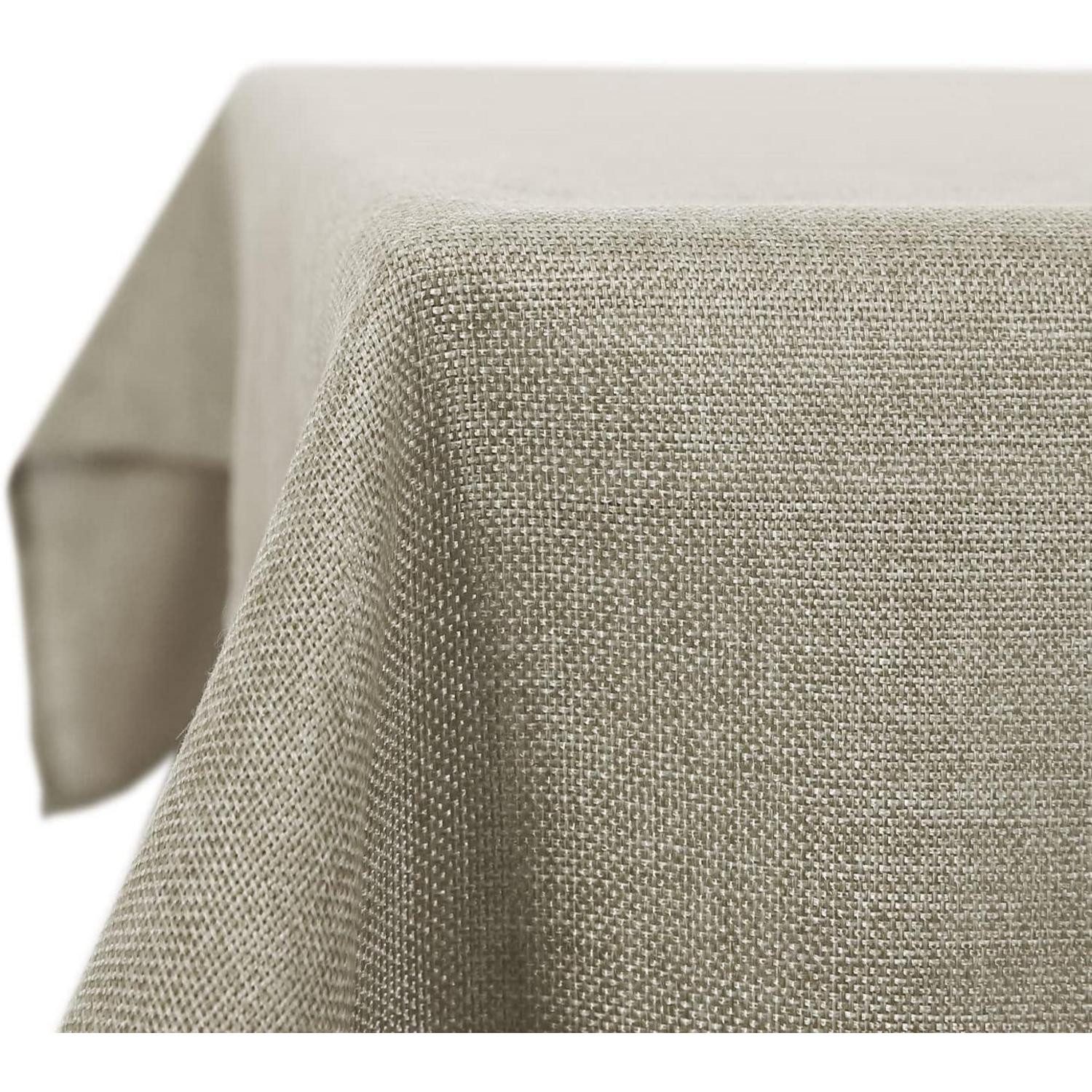 Gartentischdecke Tischdecke Leinenoptik 178 x 132 cm (Rechteckig) Leinen