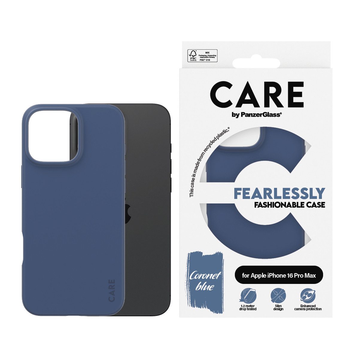CARE by PanzerGlass Handyhülle Fearlessly Fashionable Case für Apple iPhone 16 Pro Max, Backcover, Schutzhülle, Handyschutzhülle, Case, Schutzcase, stoßfest