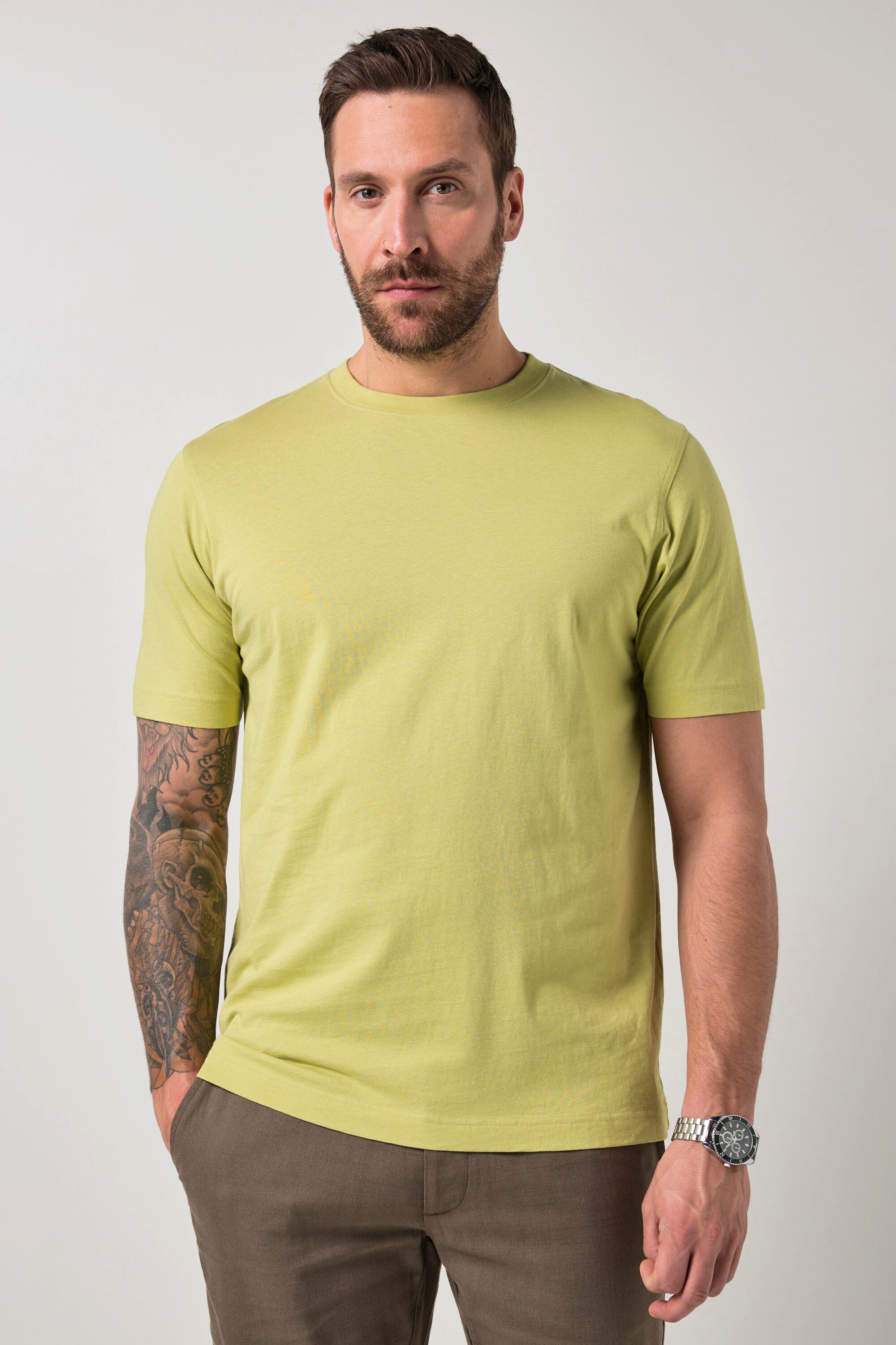 T-Shirt T-Shirt Basic Rundhals gekämmte Baumwolle