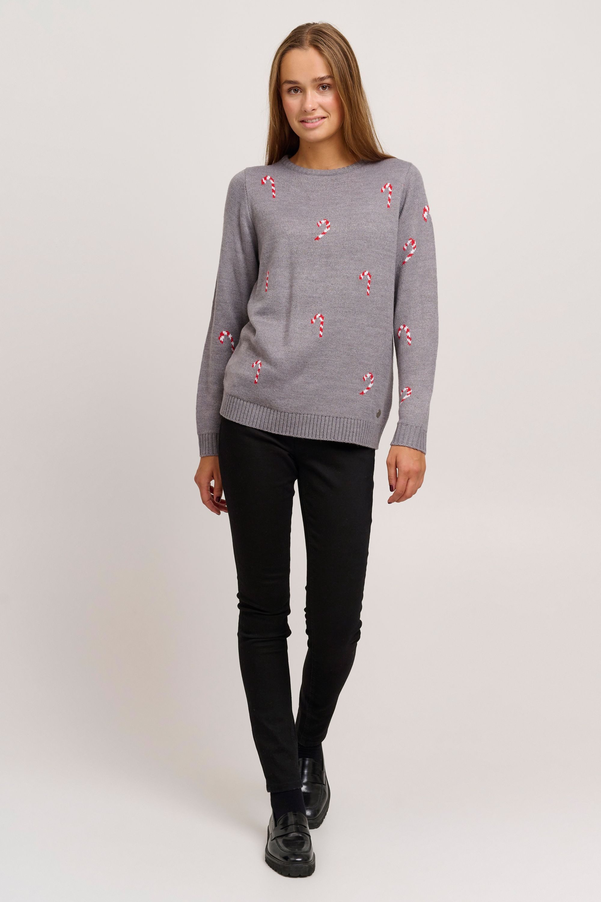 OXMO Strickpullover OXChristel Strickpulli mit Weihnachtsmotiv günstig online kaufen