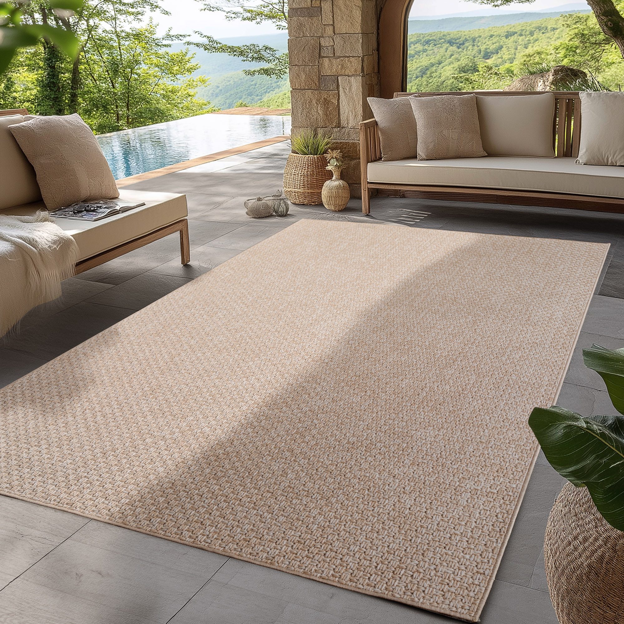 SIMPEX24 Outdoorteppich Boho Design, Läufer, Höhe: 5 mm, Outdoor Teppich We günstig online kaufen