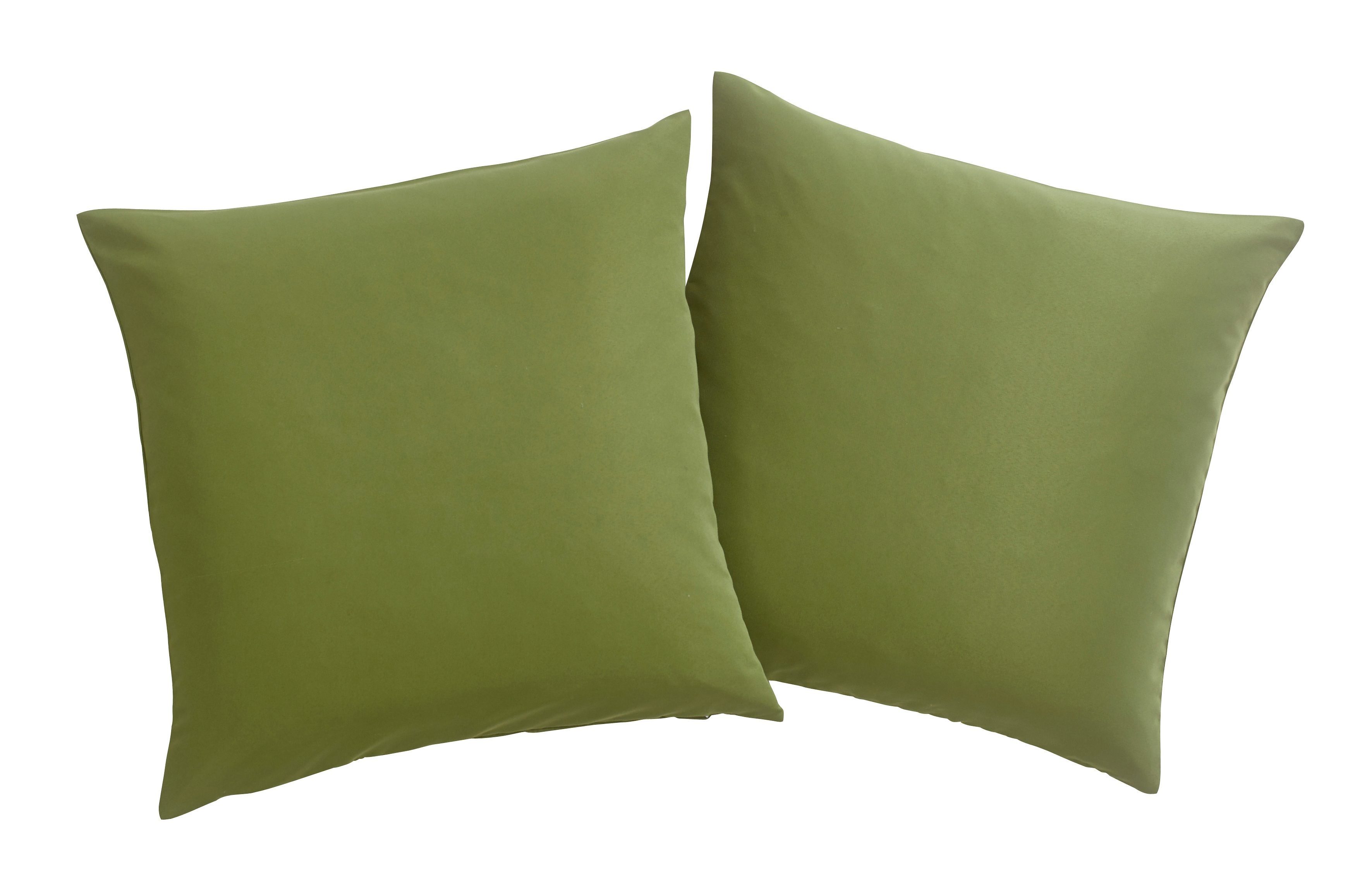 OTTO home Dekokissen Raja, einfarbig, Kissenhüllen ohne Füllung, 40 x 40 cm, 2er-Set, Mikrofaser