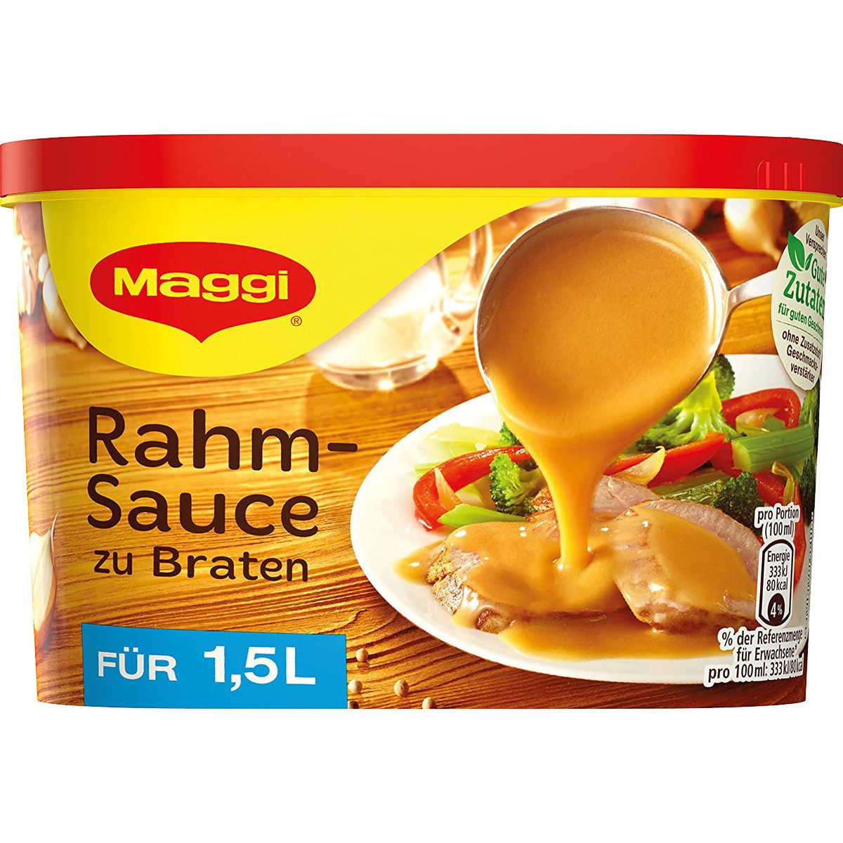 MAGGI Saucen, Maggi Rahm Sauce zu Braten ideal zu Schnitzel und Geschnetzeltem 228g