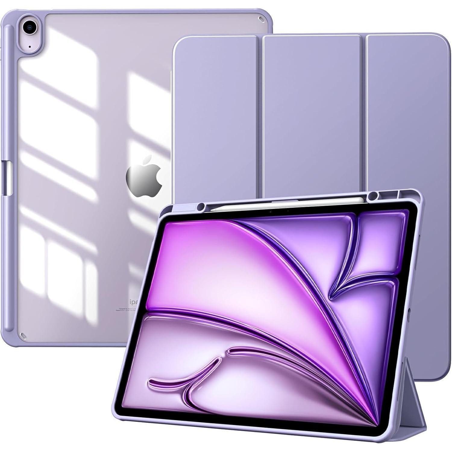 LuxusKollektion Tablet-Hülle Hülle für iPad Air 13 2024 mit Stifthalter und transparenter Rückseite