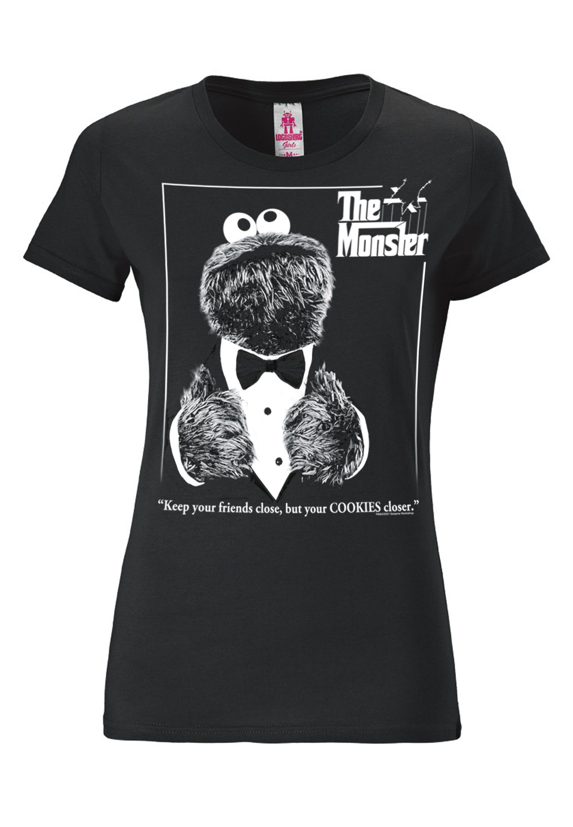 LOGOSHIRT T-Shirt Sesamstrasse - Krümelmonster Pate mit lizenziertem Print