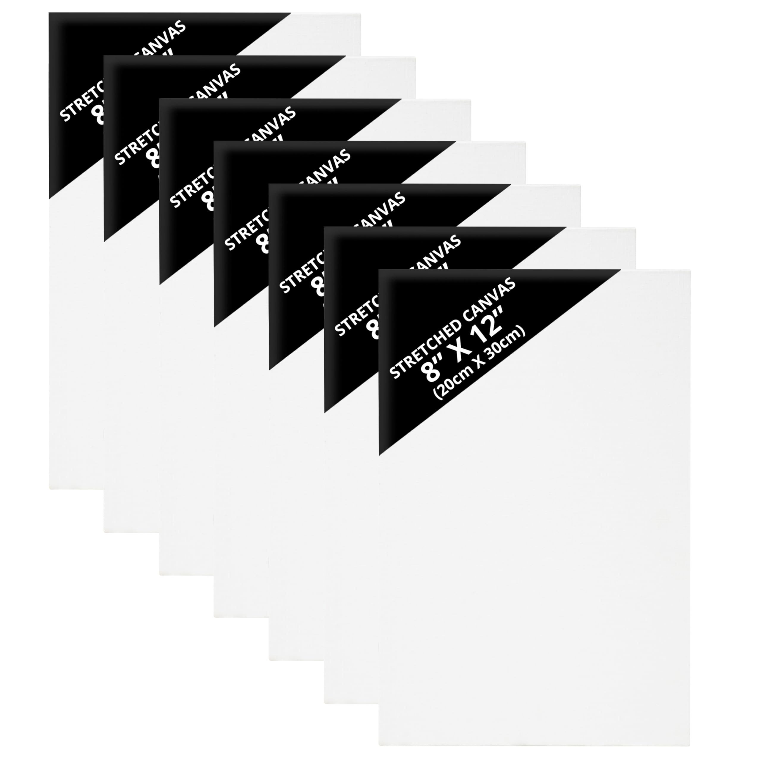 Belle Vous Leinwand 7-teiliges Leinwand-Set 20x30 cm - für Acryl- und Ölmalerei