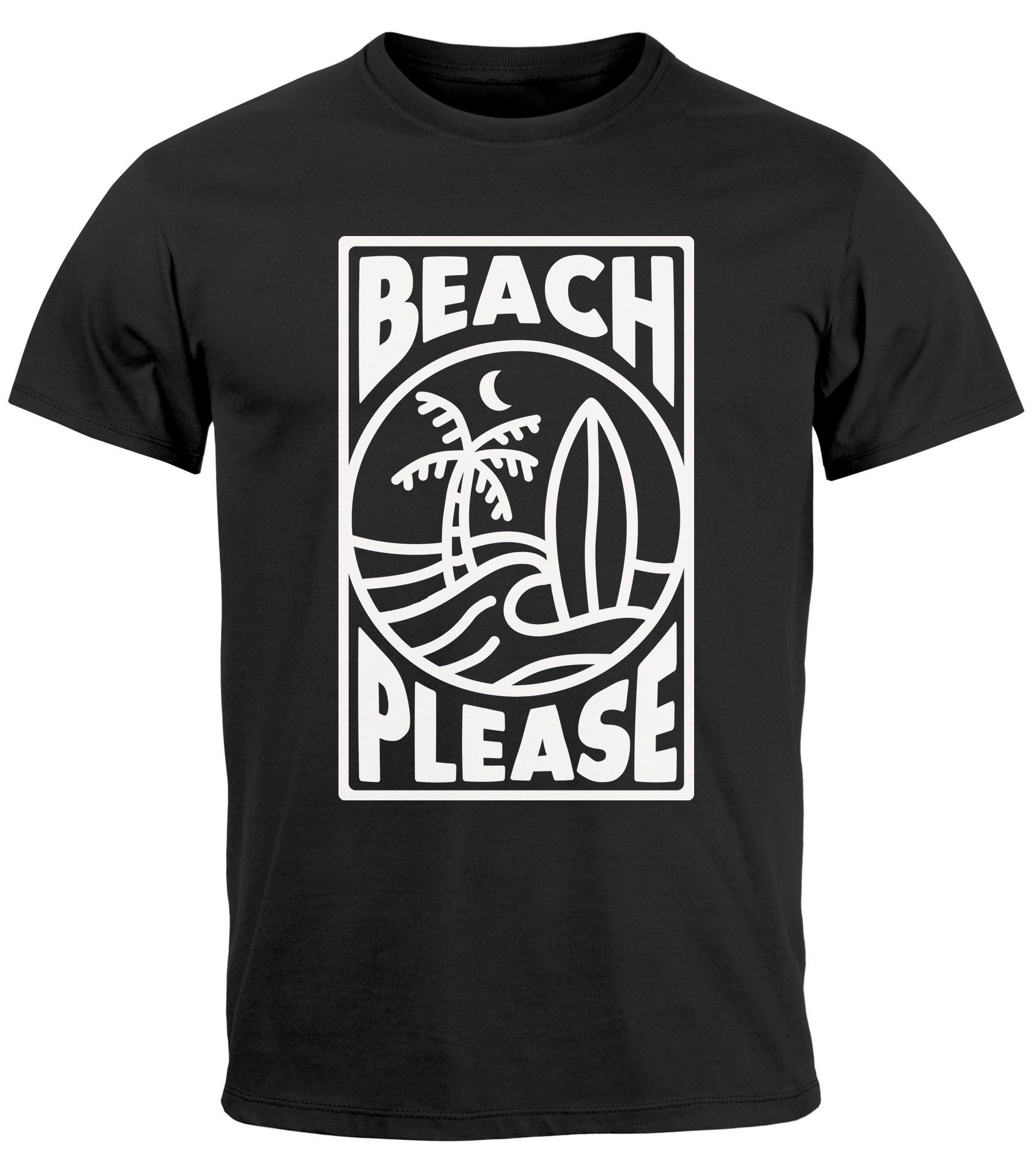 Neverless Print-Shirt Herren T-Shirt Beach Please günstig online kaufen