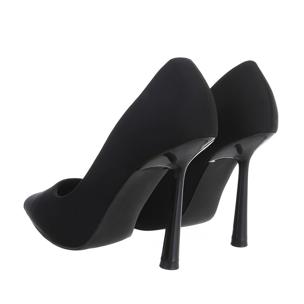 Ital-Design Damen Abendschuhe Elegant High-Heel-Pumps Pfennig-/Stilettoabsatz High Heel Pumps in Schwarz