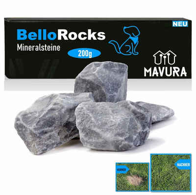 MAVURA Stein BelloRocks Natur-Steine Mineralsteine gegen Urinflecken auf Rasen, Hunde Katzen Dog Steine Urin Grasverbrennungen Rocks [200 Gramm]