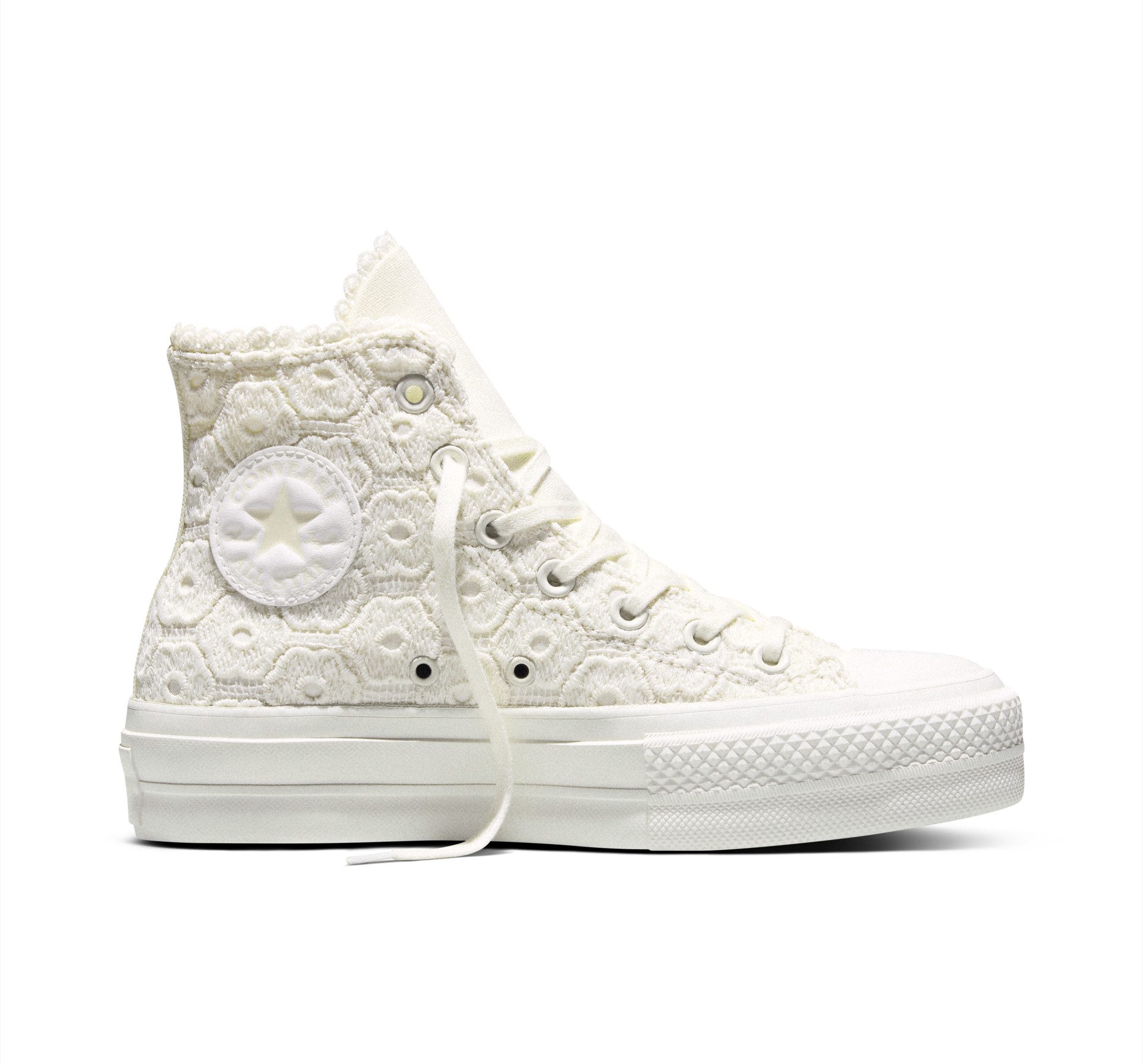 Converse CHUCK TAYLOR ALL STAR LIFT PLATFORM CROCHET Sneaker für sportlichen Look im Alltag, mit Gummilaufsohle, sportlicher Stil