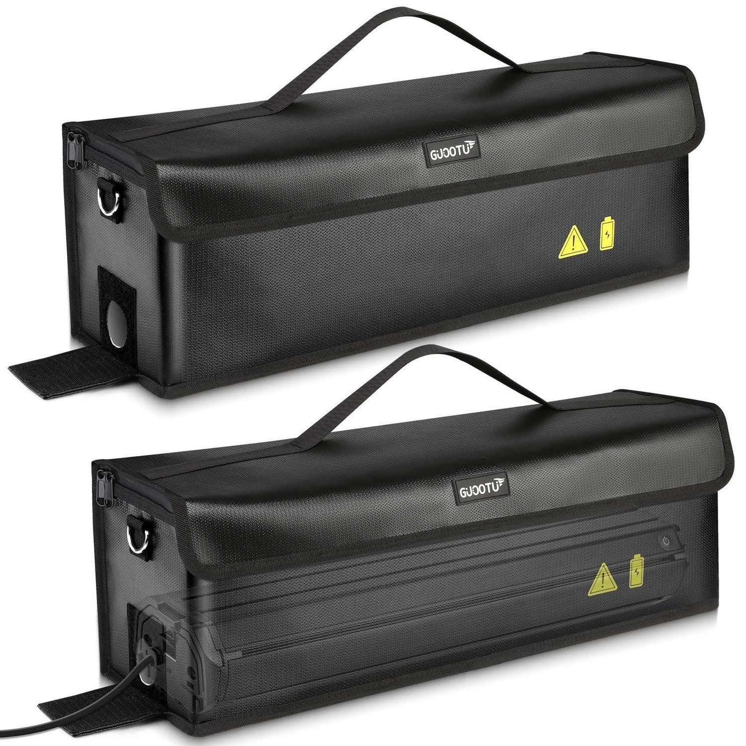 LuxusKollektion Akku-Schutzhülle Ebike Akku Tasche Feuerfest 1400C 49 x 15 x 15cm -2 Stück 2