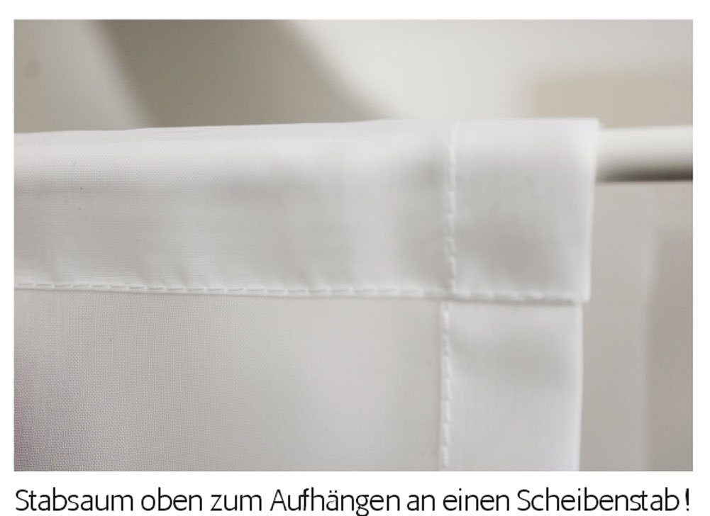 Tau, Voile gardinen-for-life Scheibenhänger Frühling im Transparent, spitz Scheibengardine
