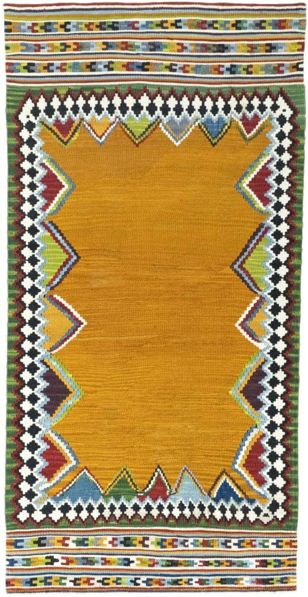 Orientteppich Kelim Berber Design 88x180 Handgewebter Moderner Orientteppich, Nain Trading, rechteckig, Höhe: 3 mm