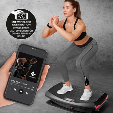 FitEngine Vibrationsplatte Ganzkörpertrainer Trainingsplatte, 4D Vibrationsplatte - 3 Modi, 60 Intensitätsstufen - schwarz