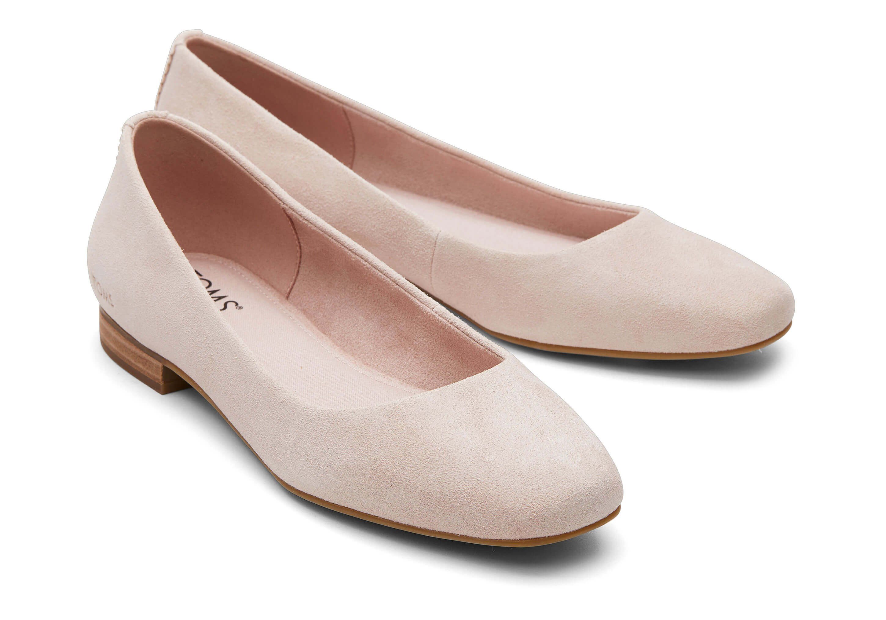 TOMS Briella flacher Schuh aus Suede Rosa Ballerina