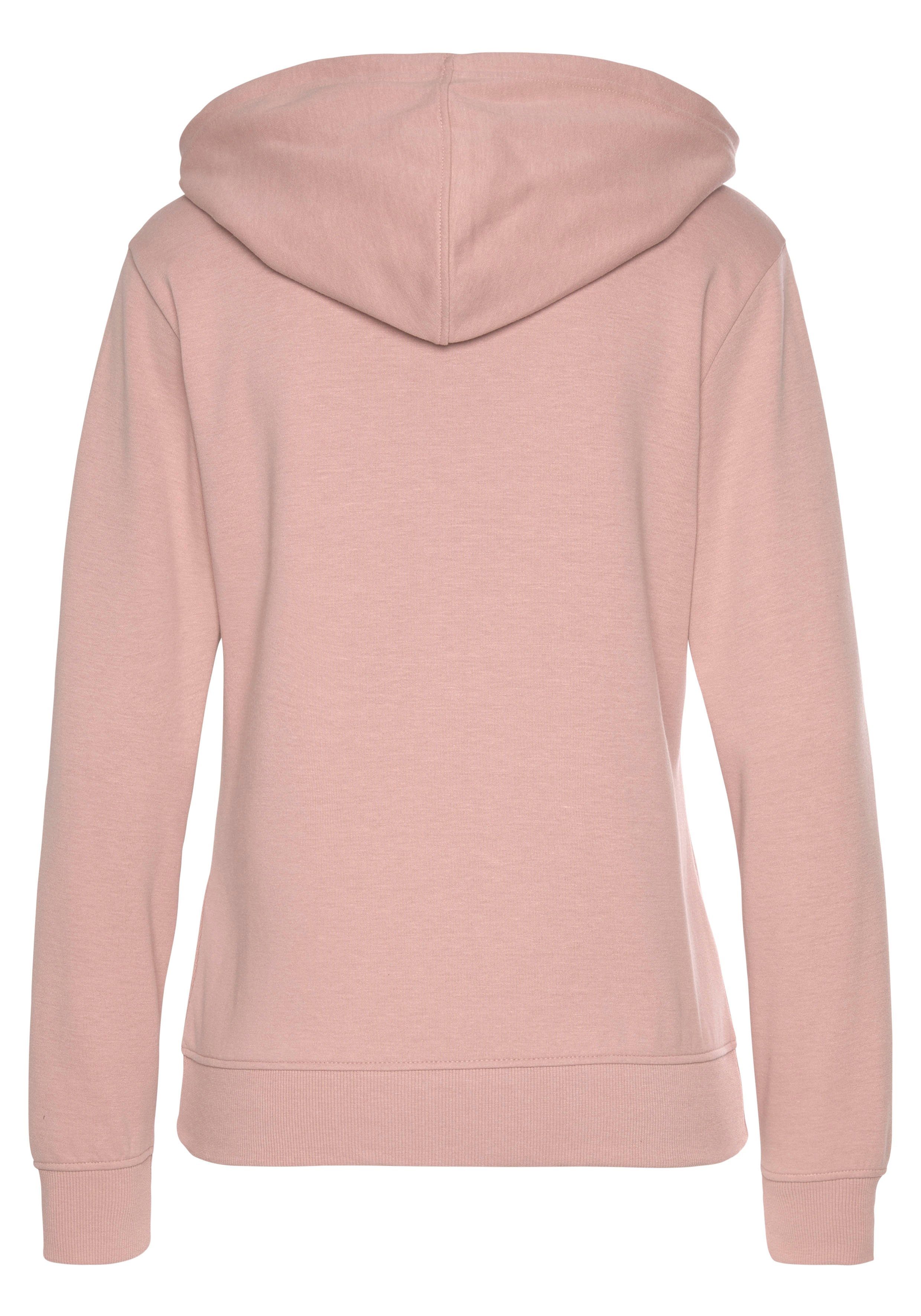 Bench. Loungewear Kapuzensweatjacke mit Logo und Kängurutasche, Loungewear