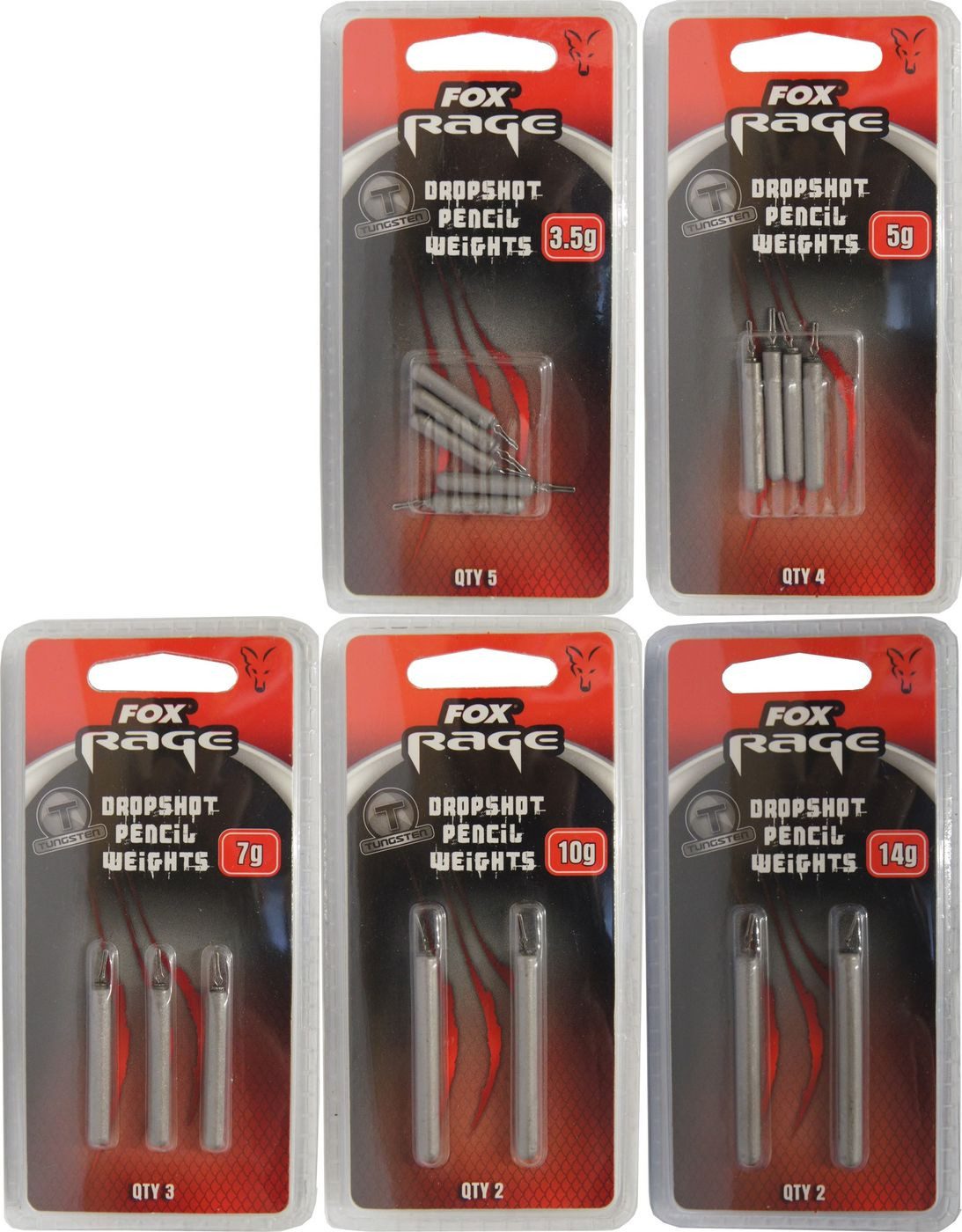 Fox Rage Drop-Shot-Blei Fox Rage Drop Shot Tungsten Weight Bleie