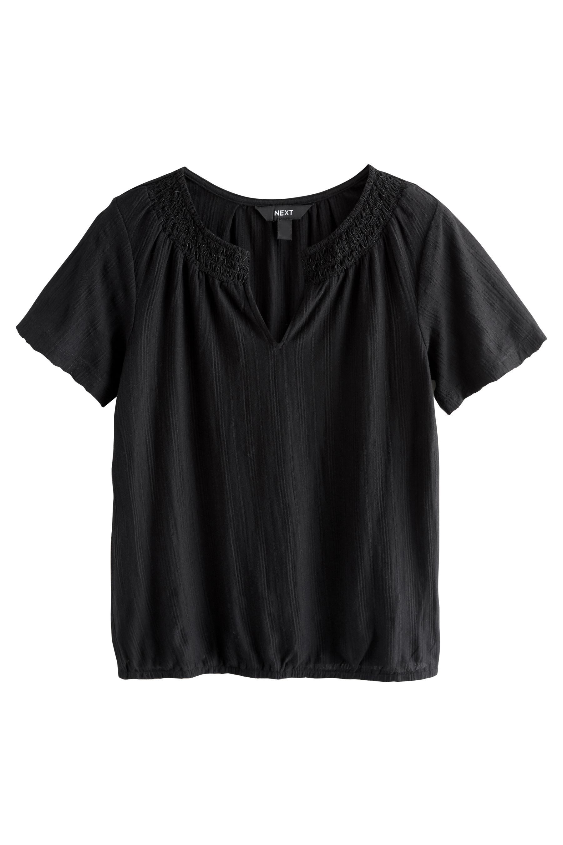 Next Kurzarmbluse Kurzärmeliges Oberteil mit Ballonsaum (1-tlg) günstig online kaufen