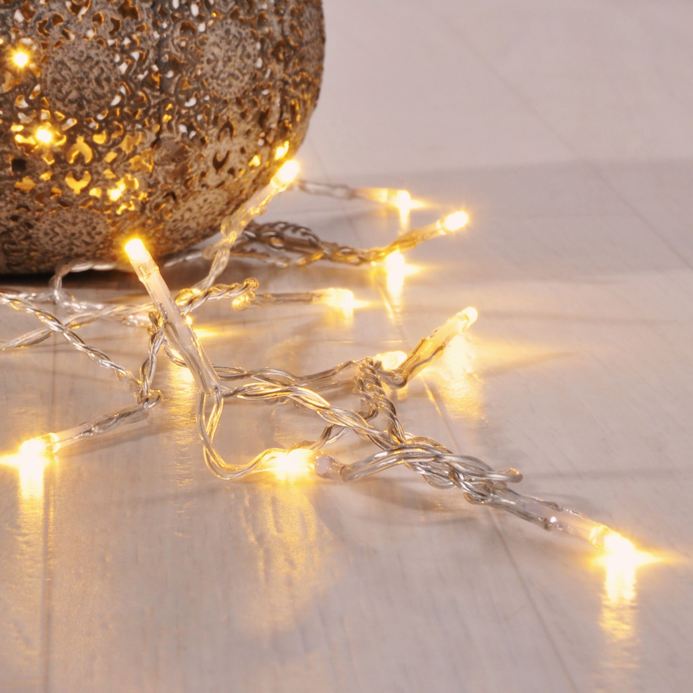 10 LED Innen Lichterkette Beleuchtung LED-Lichterkette 1m Gravidus Weihnachten