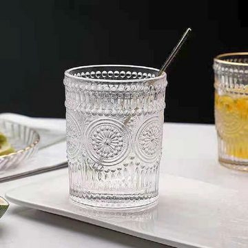 Rungassi Wasserkaraffe Karaffe mit 4 Gläser 250ml Wasser Cognac Whisky-Gläser G04