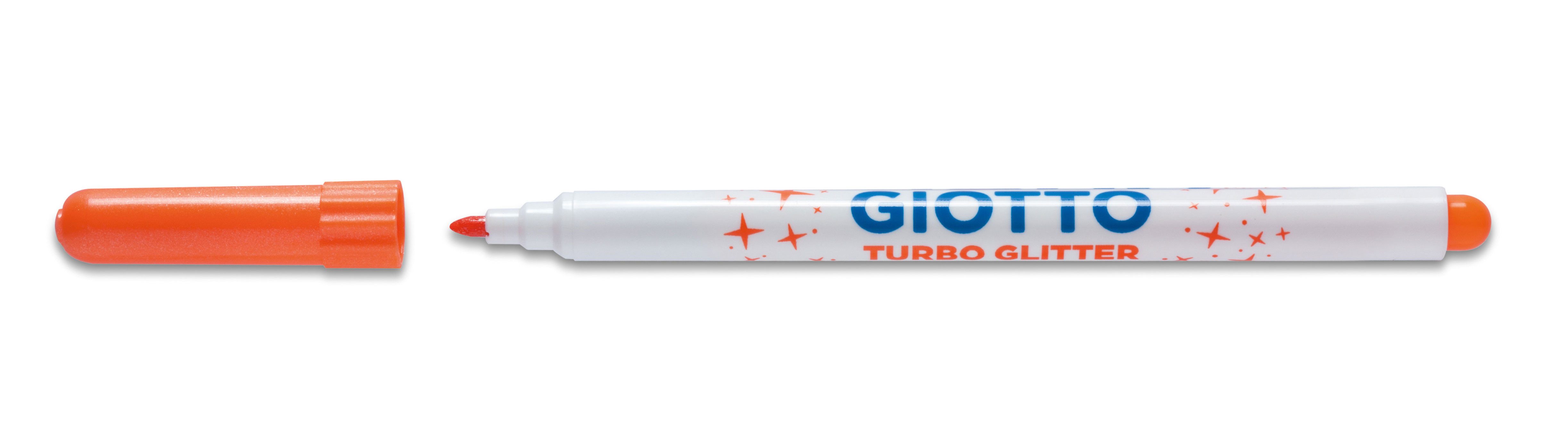 GIOTTO Malkreide Giotto Turbo Glitter 8 Stück Glitzer Filzstifte, (Glitter Filzstifte, Glitter Filzstifte)