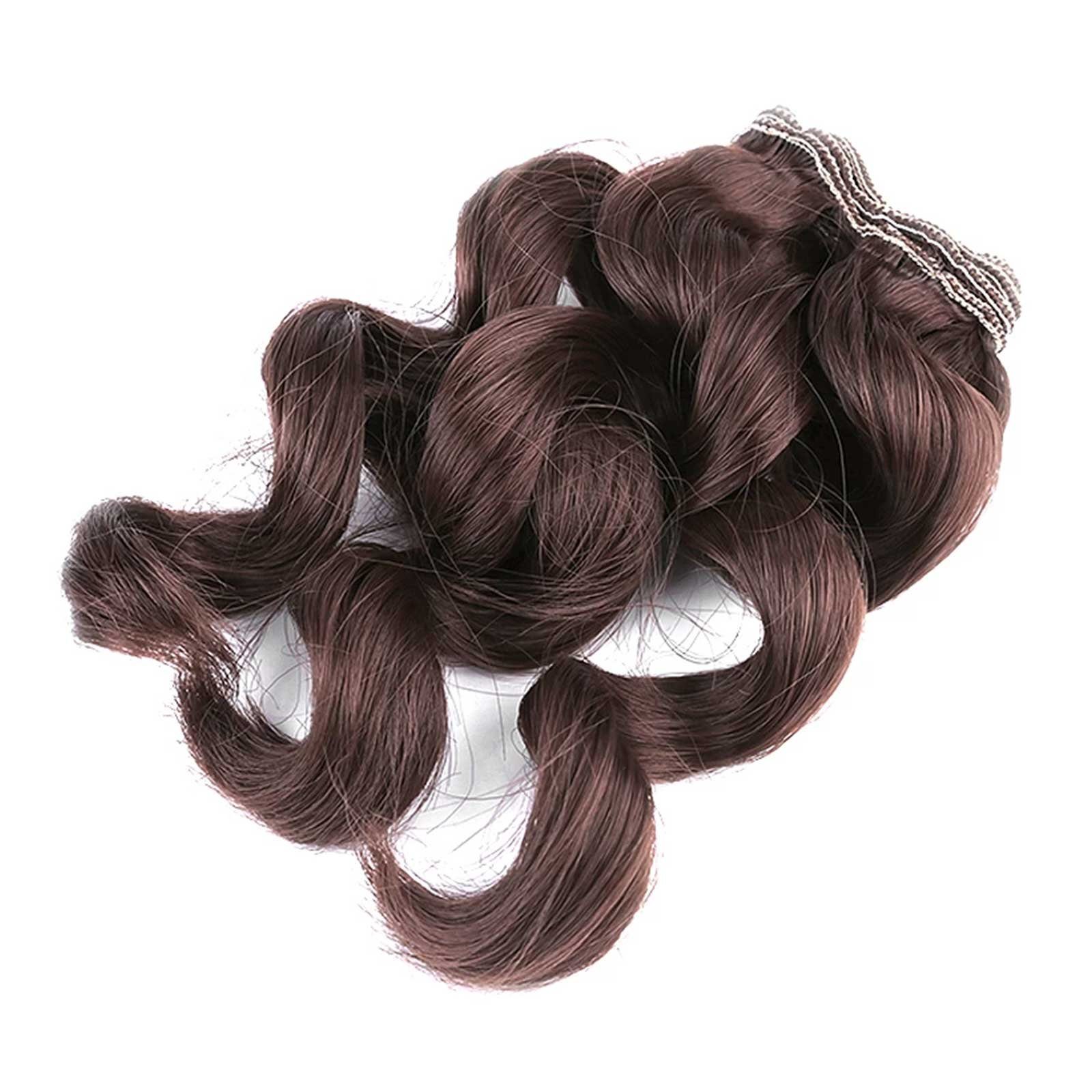 maDDma Puppen Accessoires-Set Puppenhaar gelockt o. glatt 15-20cm 1m Kunsth günstig online kaufen
