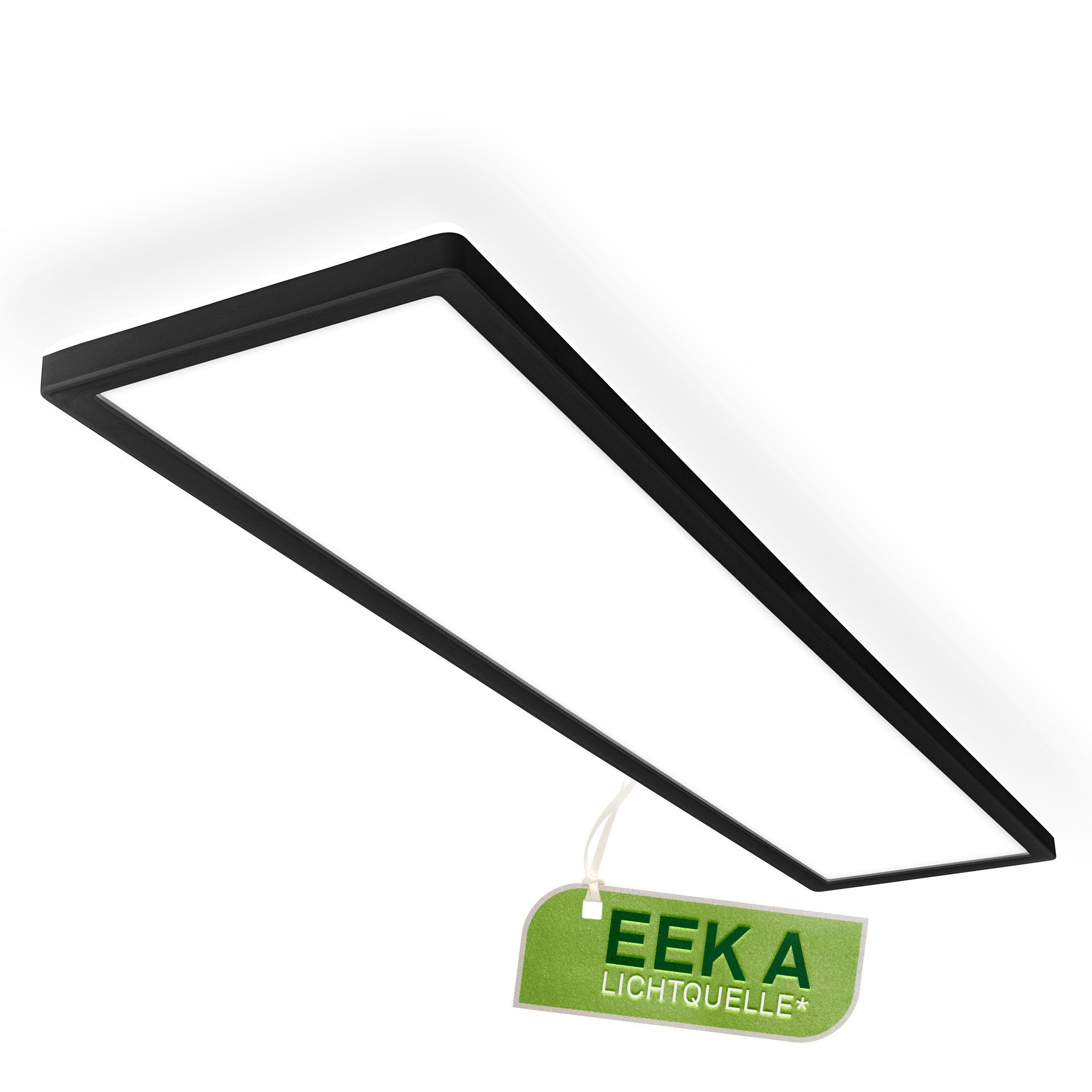 Briloner Leuchten LED Panel Deckenlampe ultraflach Energieeffizienz A Backlight-Effekt, LED fest integriert, LED wechselbar, 4000K, Verschiedene Ausführungen, Wohnzimmer Schlafzimmer Küche