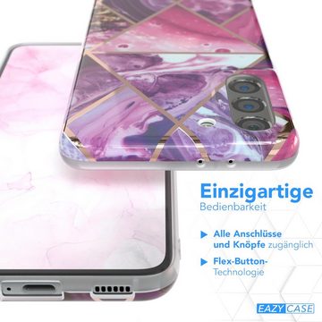 EAZY CASE Handyhülle IMD Motiv Cover für Samsung Galaxy S21 6,2 Zoll, Dünne Handy Schutzhülle mit Kameraschutz Slim Backcover Violett Beere