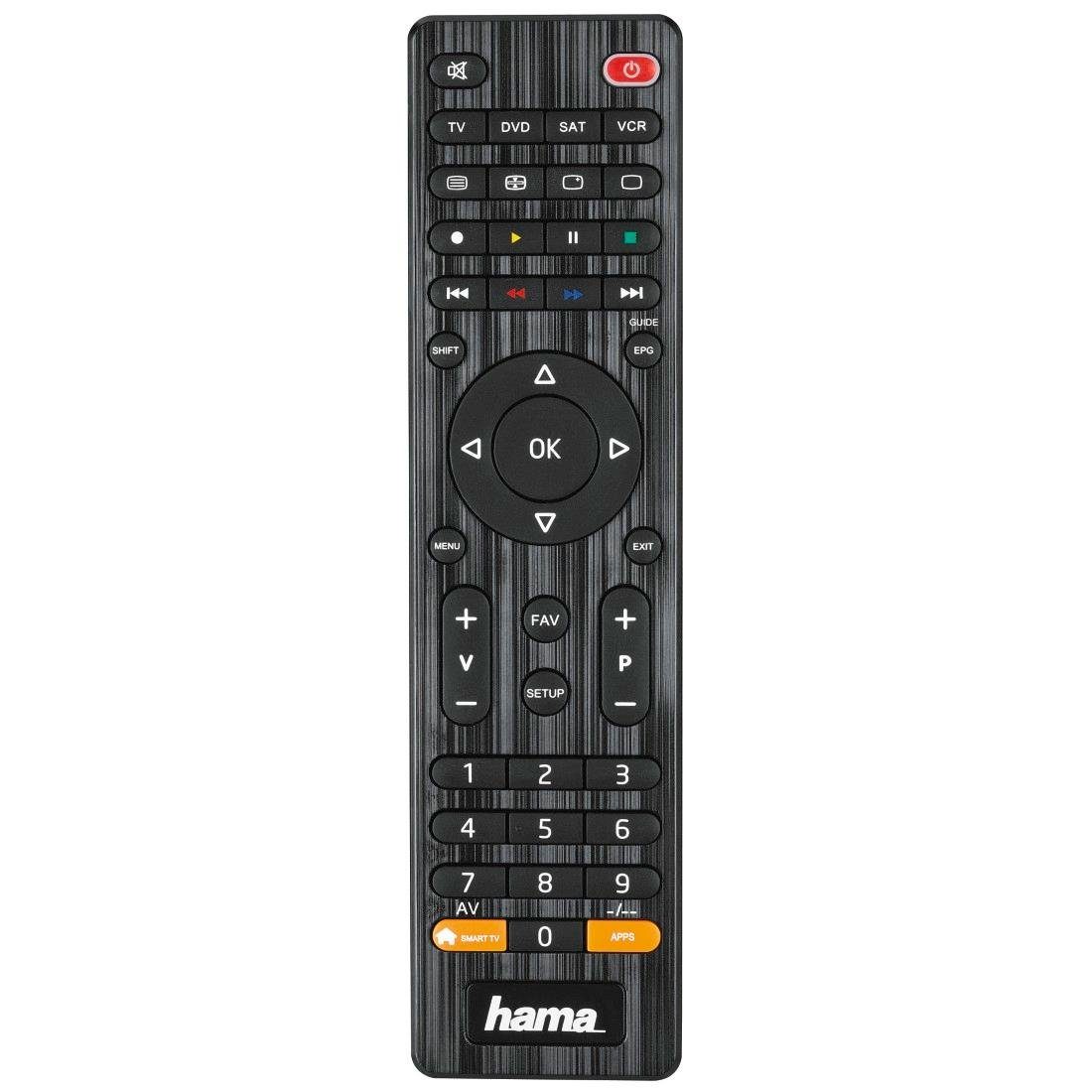 Hama Universal Ersatzfernbedienung f. 4 Geräte (z.B. TV,DVD) 10m Reichweite Universal-Fernbedienung