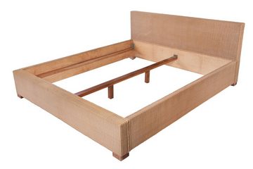 SAM® Massivholzbett Ariana, Doppelbett aus geflochtenem Loom, sehr robust, Handfertigung