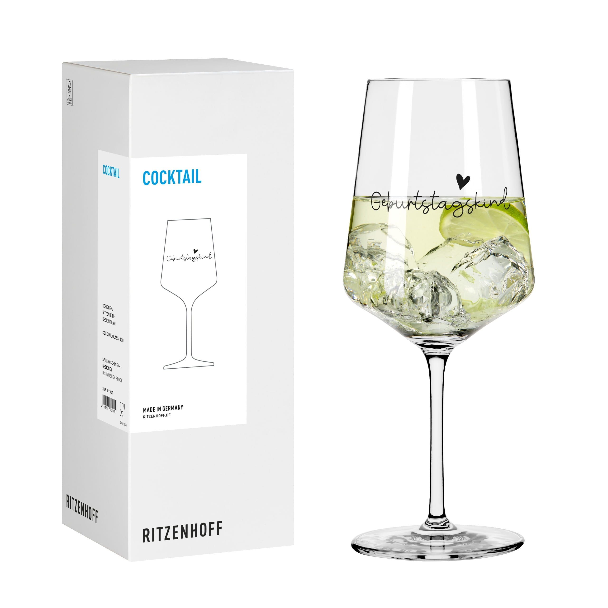 Ritzenhoff Aperitifglas Sprüche, Kristallglas