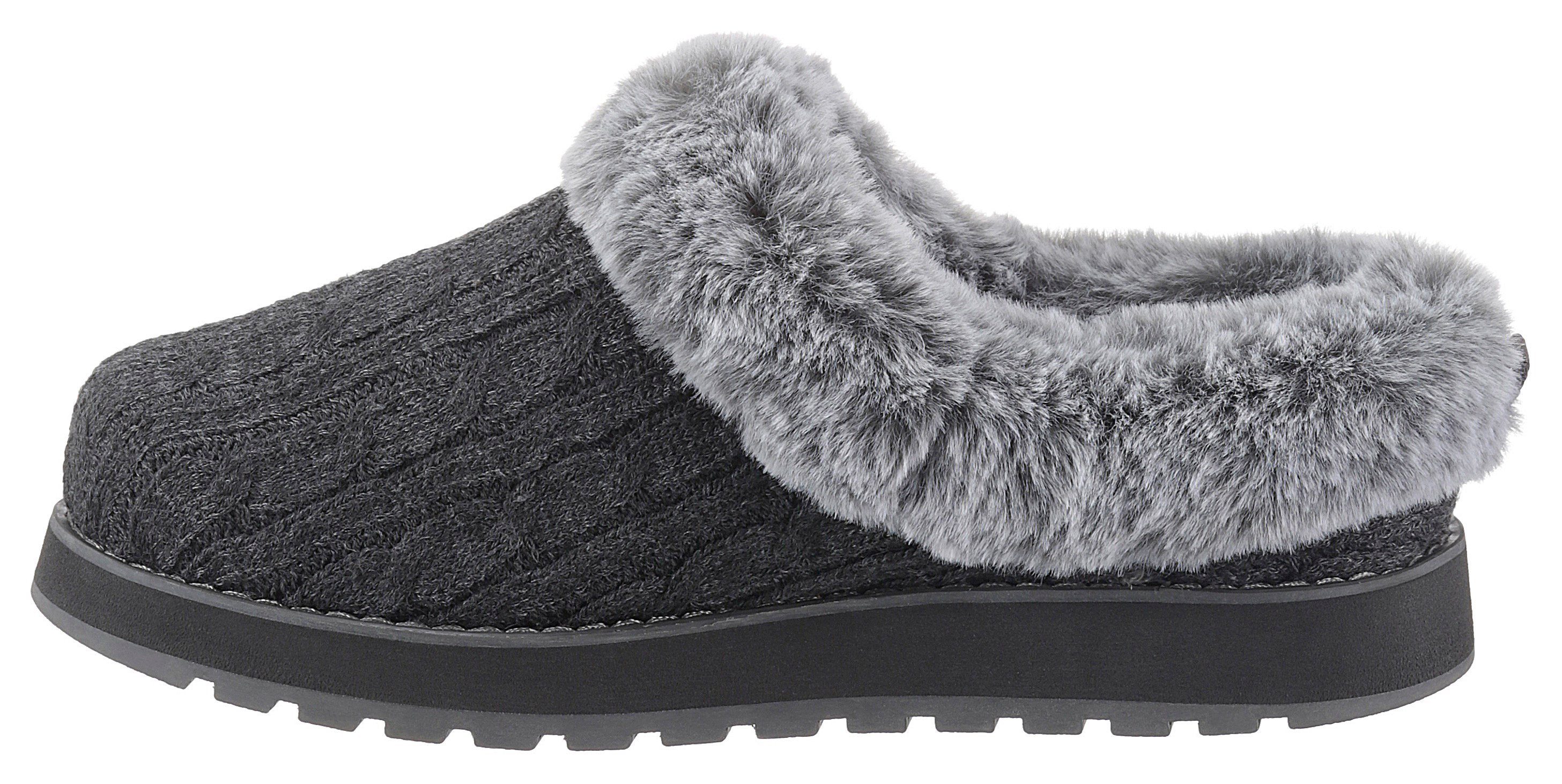 Skechers KEEPSAKES - ICE ANGEL Pantoffel Hausschuh in Strick-Optik – Bild 5 von 5