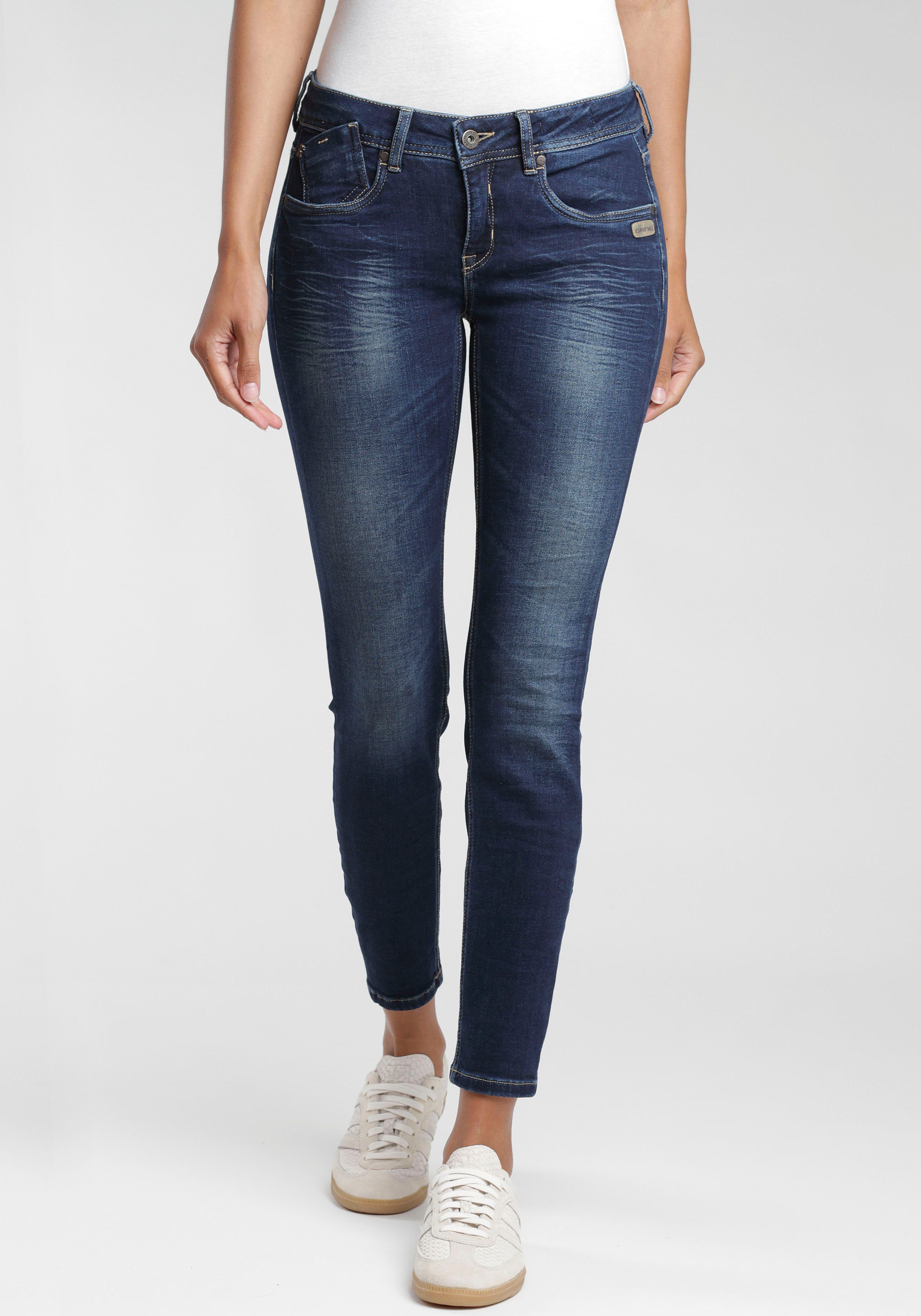 GANG Skinny-fit-Jeans 94Faye im Flanking-Style