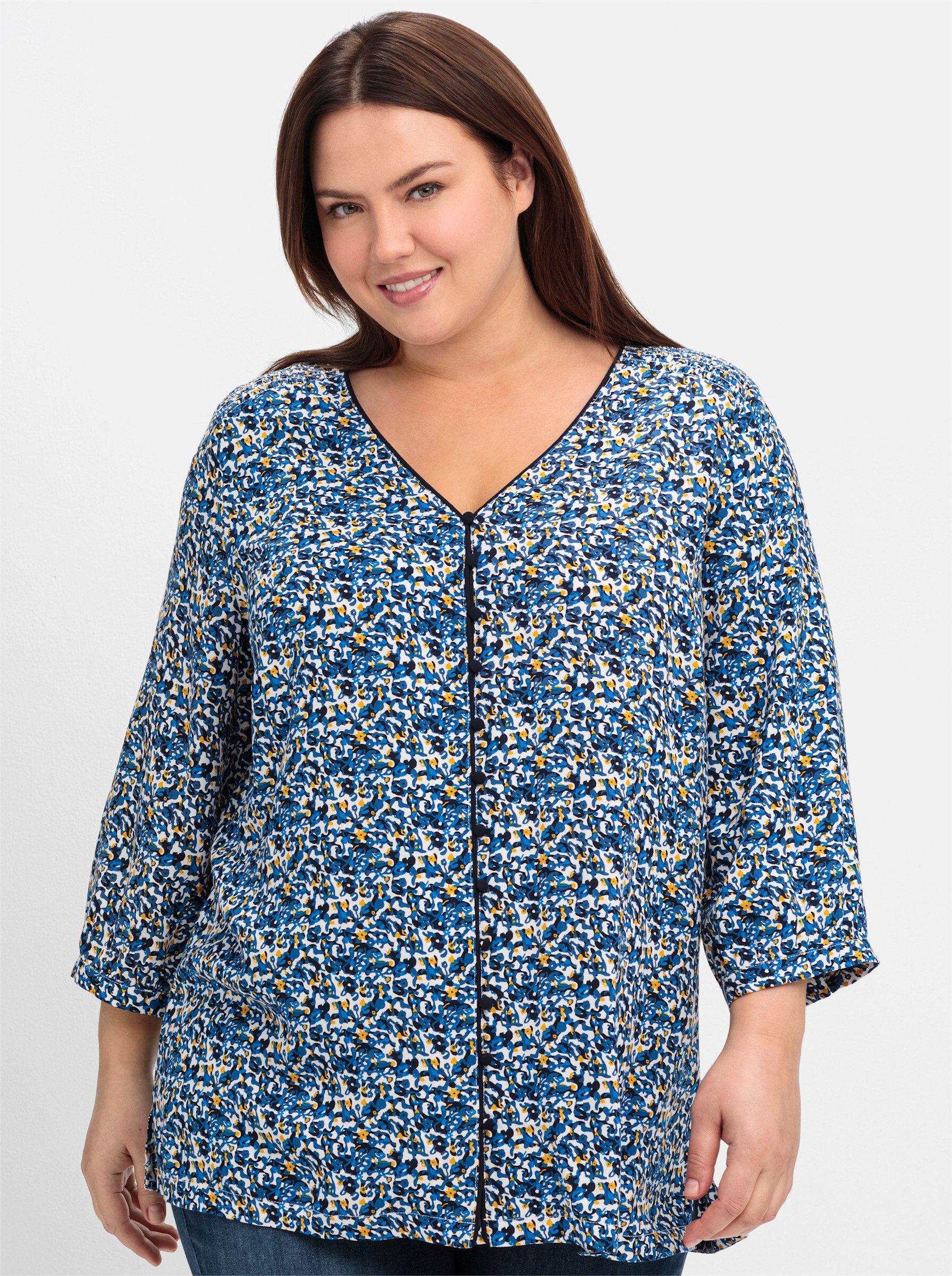 Sheego Klassische Bluse Druckbluse günstig online kaufen