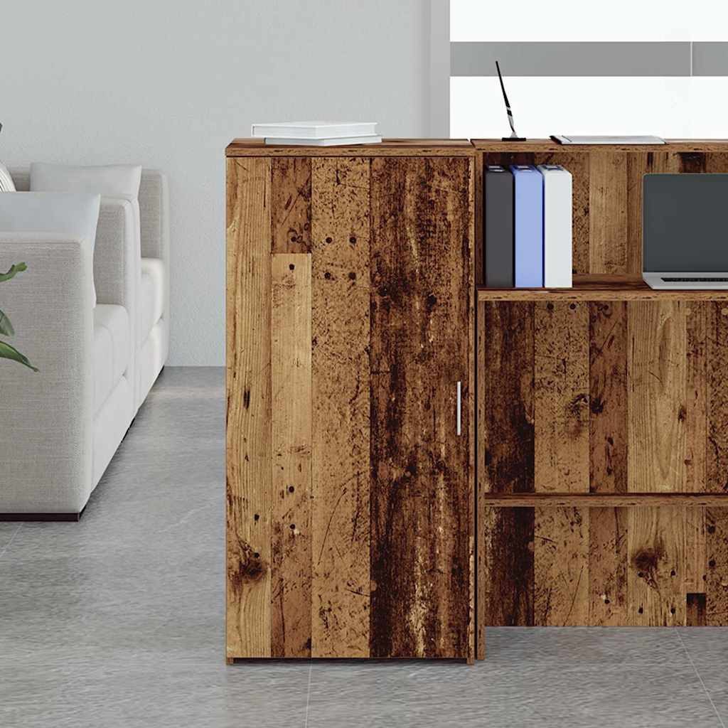 vidaXL Aktenschrank Lagerschrank Altholz-Optik 50x45x103,5 cm Holzwerkstoff (1-St)