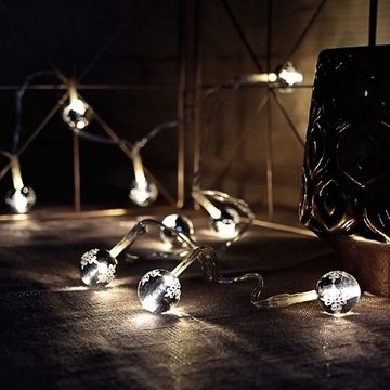 Nordlux Dekolicht, Lichter Kette LED Weihnachten Kugeln Dekoration Chrom