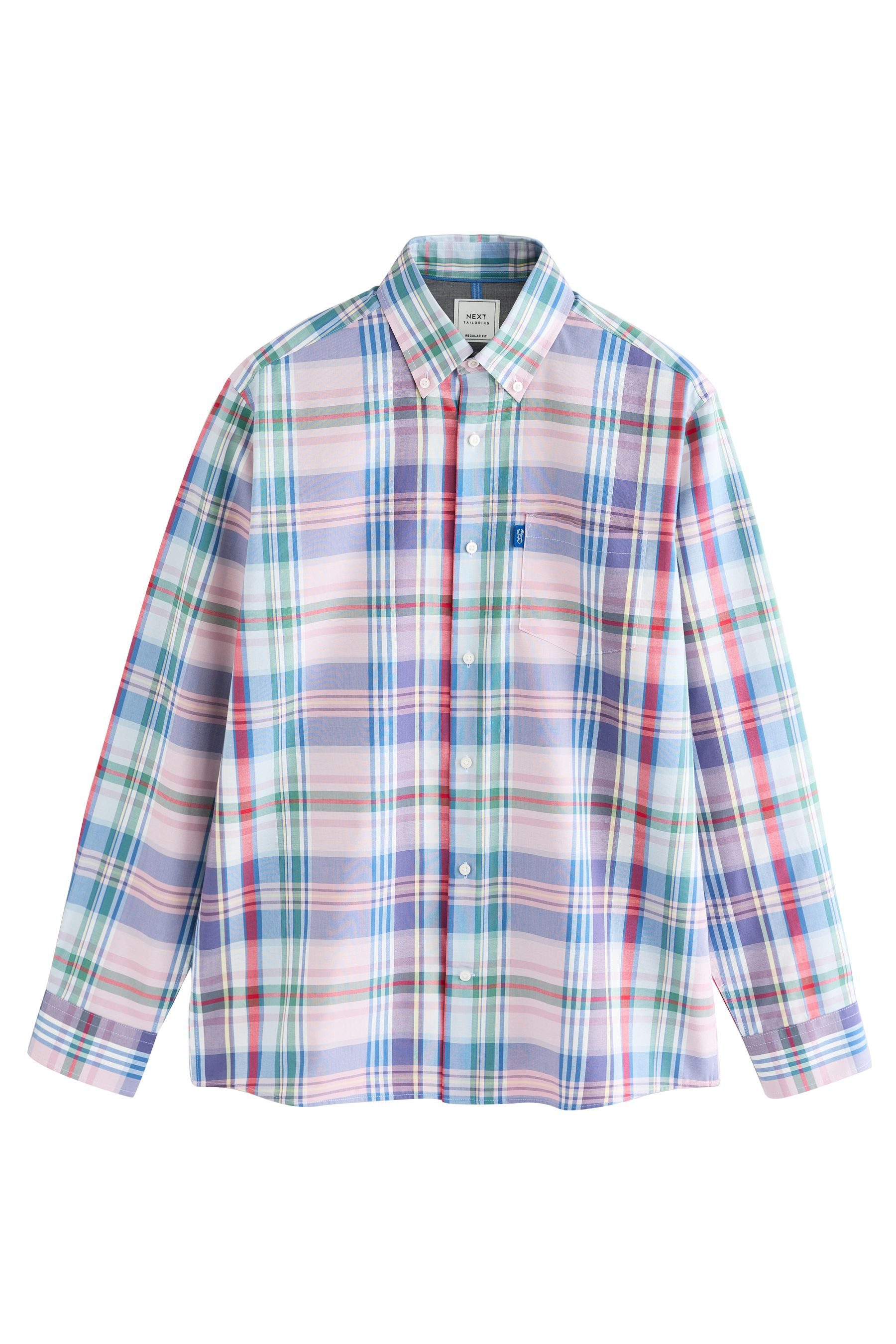 Next Langarmhemd Bügelfreies langärmeliges Oxfordhemd (1-tlg) günstig online kaufen